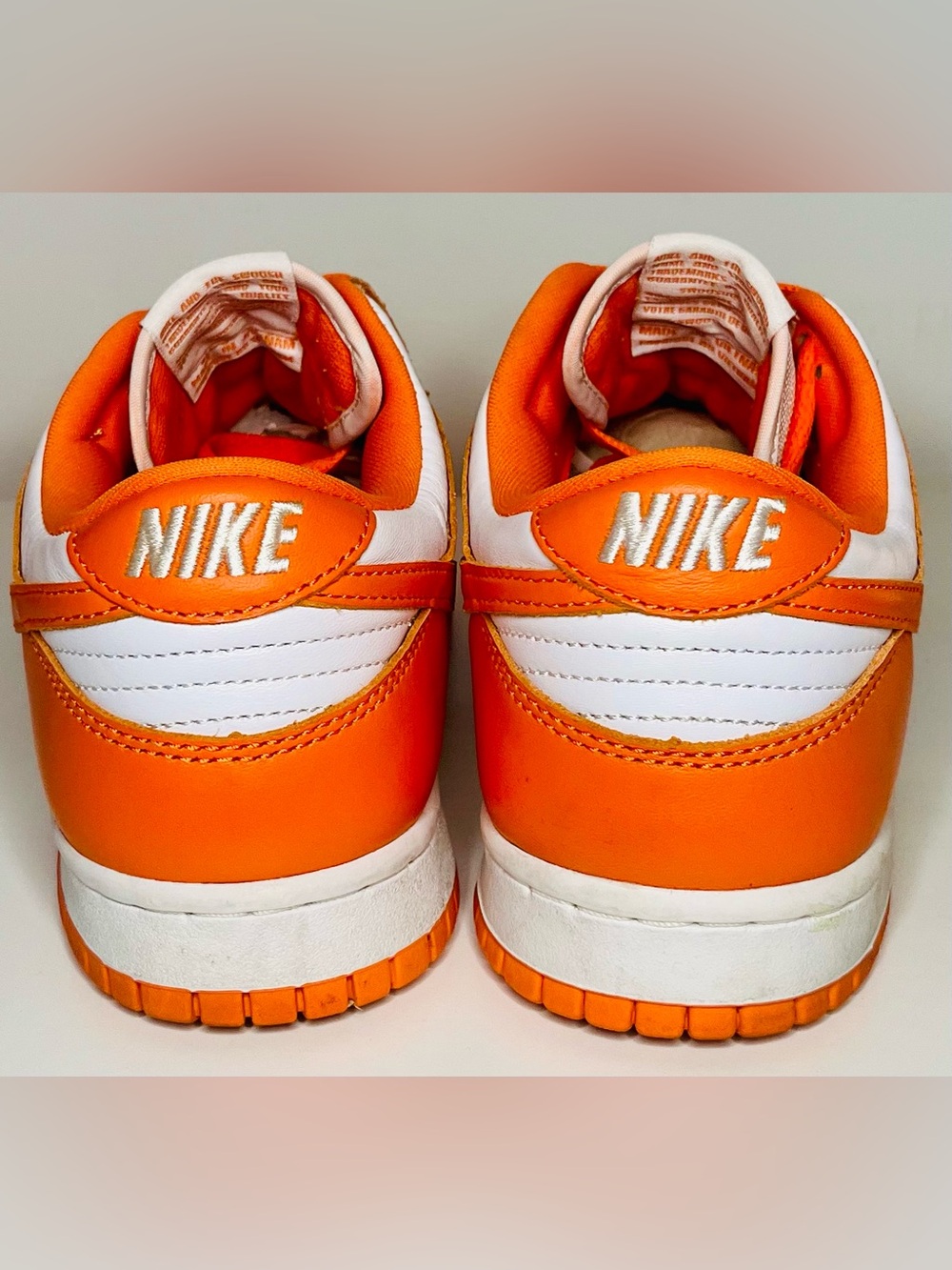 Nike Dunk Low Orange White Sneakers - Picture 7 of 7